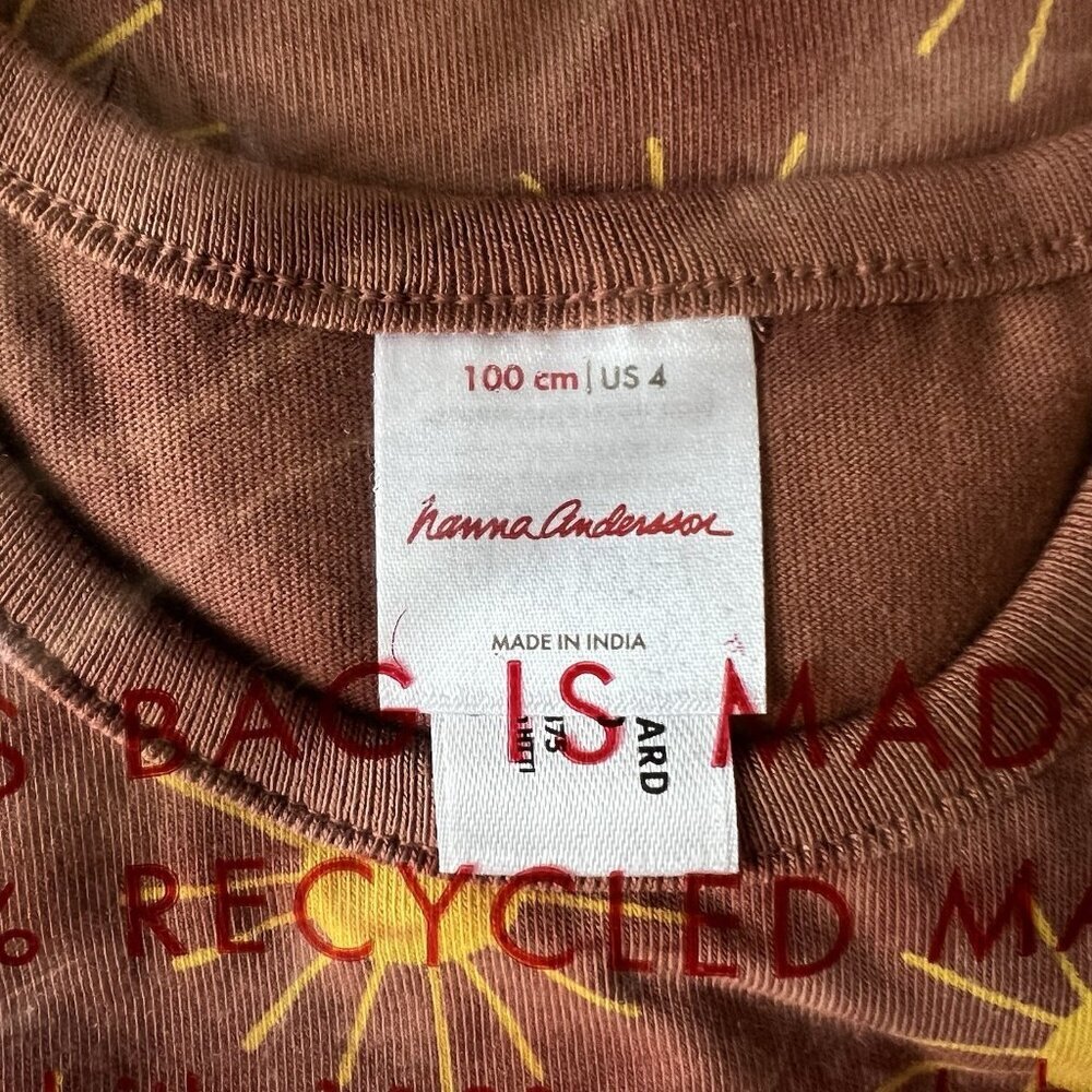 Hanna Andersson Girls Dress Sleeveless w/ Pockets Rust Sun Print Various Sizes - Picture 3 of 10